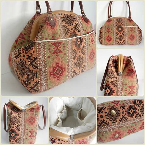 how to sew a vintage carpet bag purse replica|suitcase carpet bag pattern.